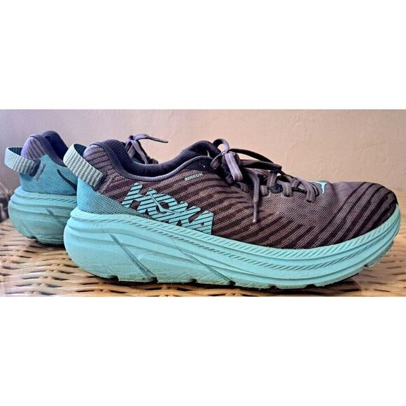 Size 8 - Hoka One One Rincon Gray Aqua - 1102875-CGAS Lowcut Sneakers - Picture 9 of 13